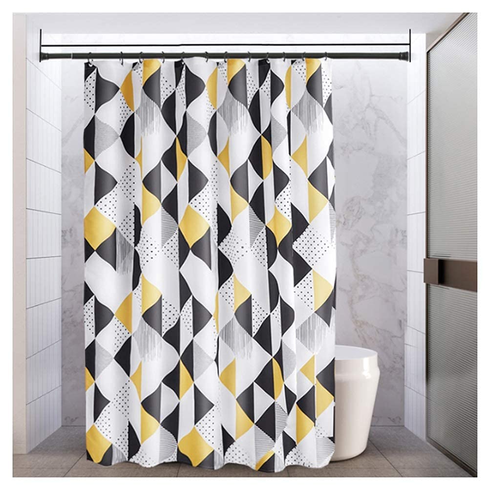 Rideau de bain long en polyester pour créer un espace douche moderne et sec dans votre maison