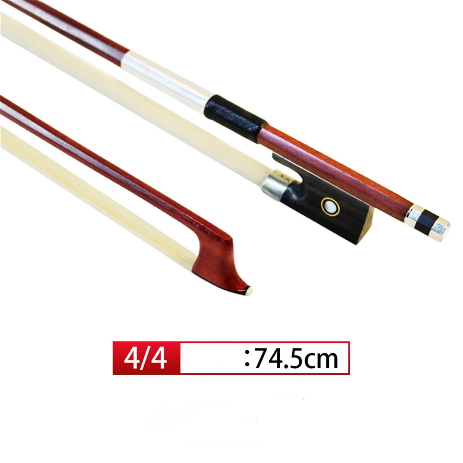 Bien Equilibrado Arco Violín Arcos Arco De Violín Sándalo Rojo Brasileño Alambre De Plata(4/4)