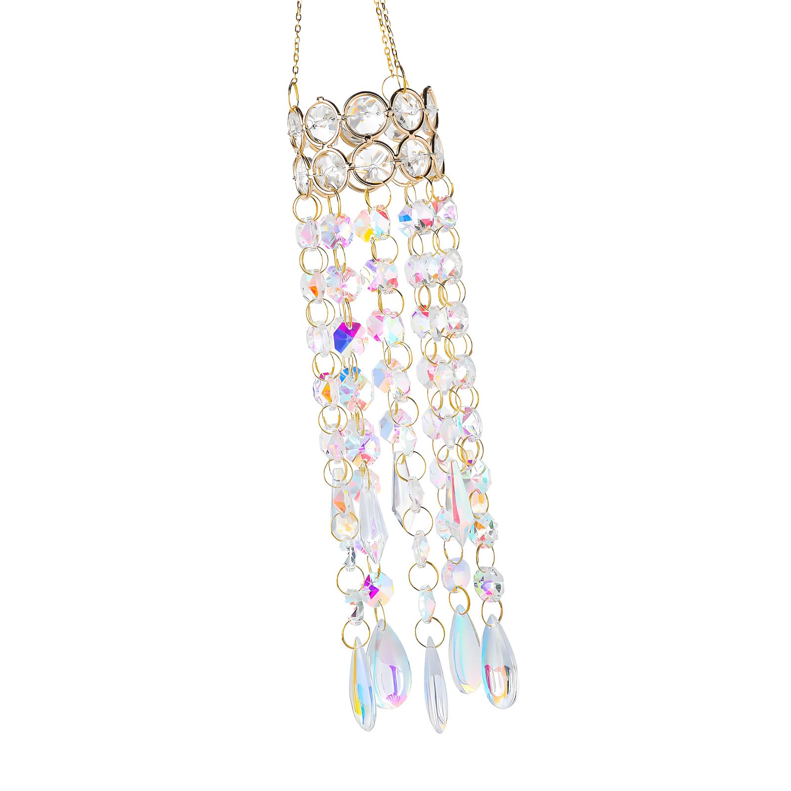 Crystal Wind Chimes Suns Catcher Prisms Pendant Wind Chimes Rainbows Hanging Drops Home Garden Windchime Home Garden Windchime