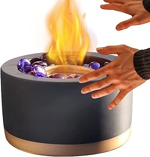 Table Top Fireplace, 3.5inch Table Top Fire Pit Bowl, Outdoor Smokeless Burner Fire Bowl, Lightweight Personal Tabletop Fireplace Bowls, Clean Burning Fire Bowl for Indoors & Outdoors, Garden