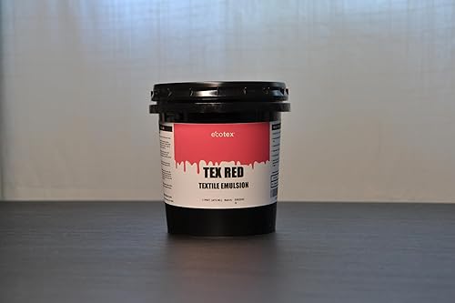 Miniatura 7 de Ecotex Tex-Red Emulsión de serigrafía (cuarto de galón, 32 onzas), emulsión fotográfica presensibilizada para serigrafías y tela, para tintas de
