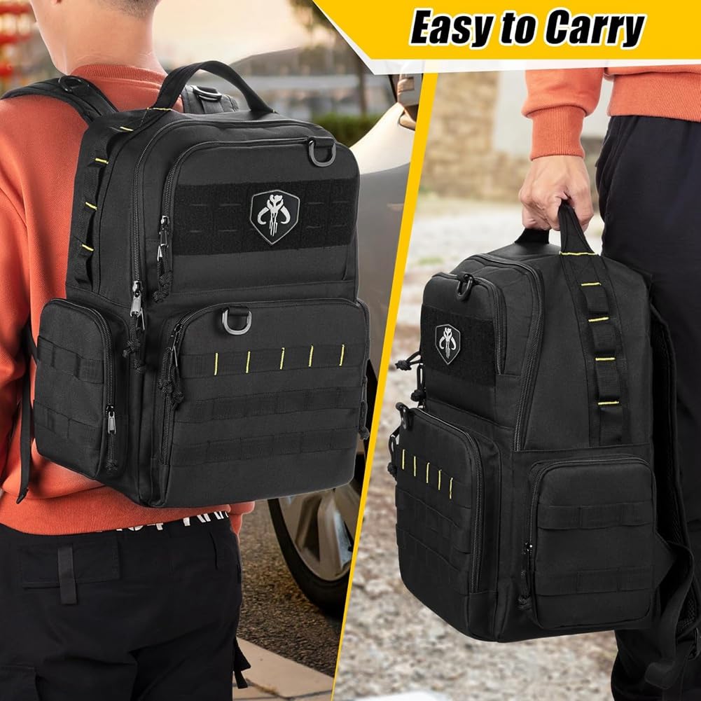 Mochila para Herramientas para Hombre con 3 Bolsillos, Organizador de Herramientas con Soporte Acolchado para Hombros y Cintura.
