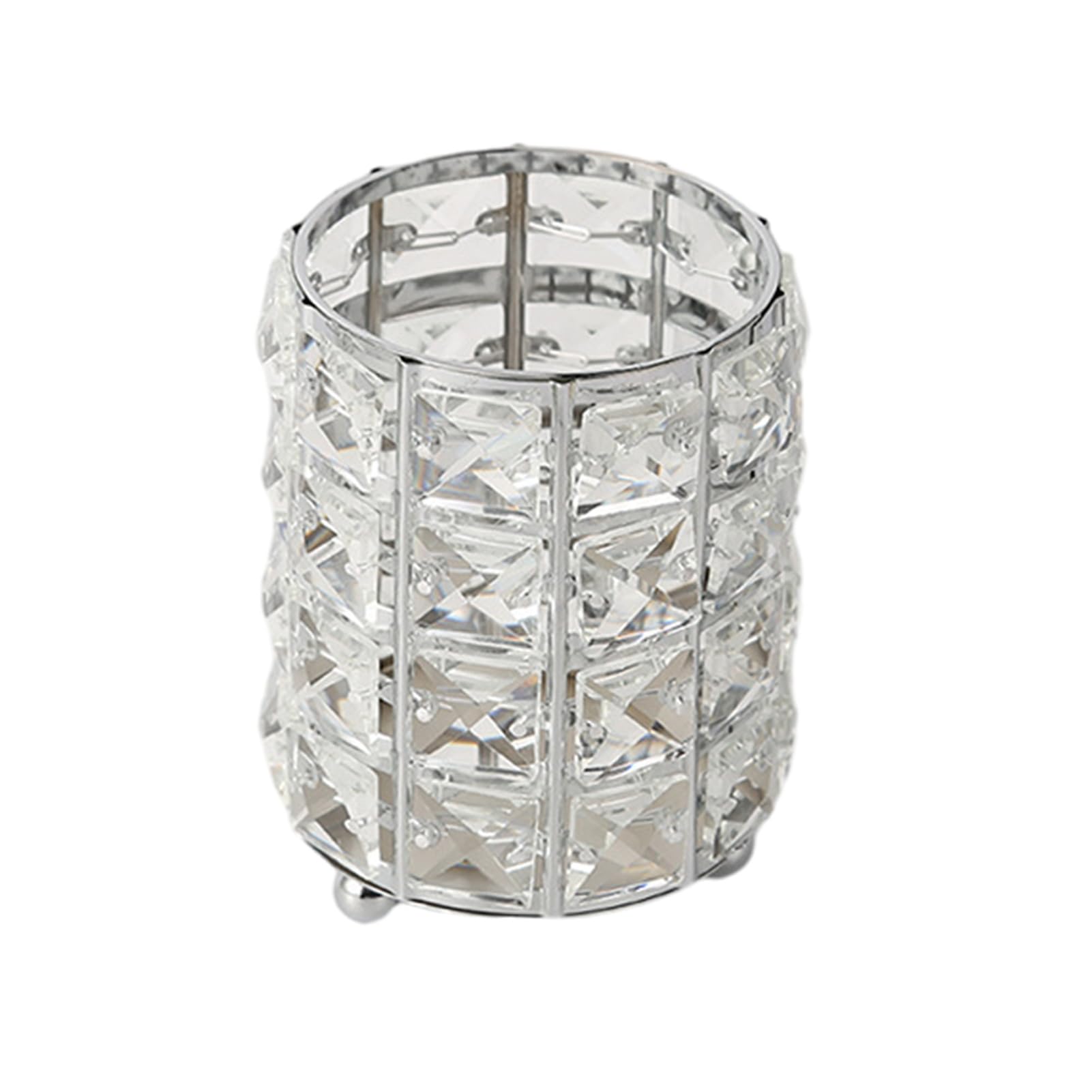 Glifora Rhinestone Pen Holder for Desk - Elegant Clear Desktop Organiser for Pens, Makeup Brushes and Kitchen Utensils, Modern Office Accessories