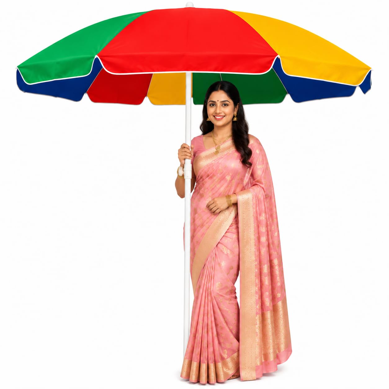 Garden Umbrella 7FT Portable Shade Outdoor Umbrella Garden Umbrella Garden Use Garden Shade Veranda Use Lawn Use Cafe Use (Multicolor)-image-26