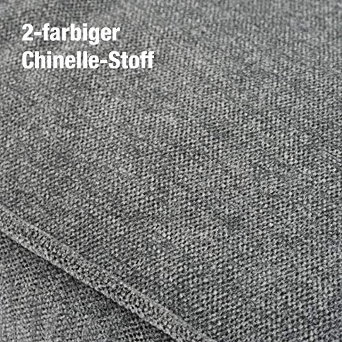 JAMAXX Premium Hundekissen Orthopädische Füllung, Waschbar Bezug aus Edlem Chinelle Stoff, Weiche Kompakte Füllung mit Visco Schaumstoff-Flocken Memory, PDB1003 (L) 120x90, Silver-Grey