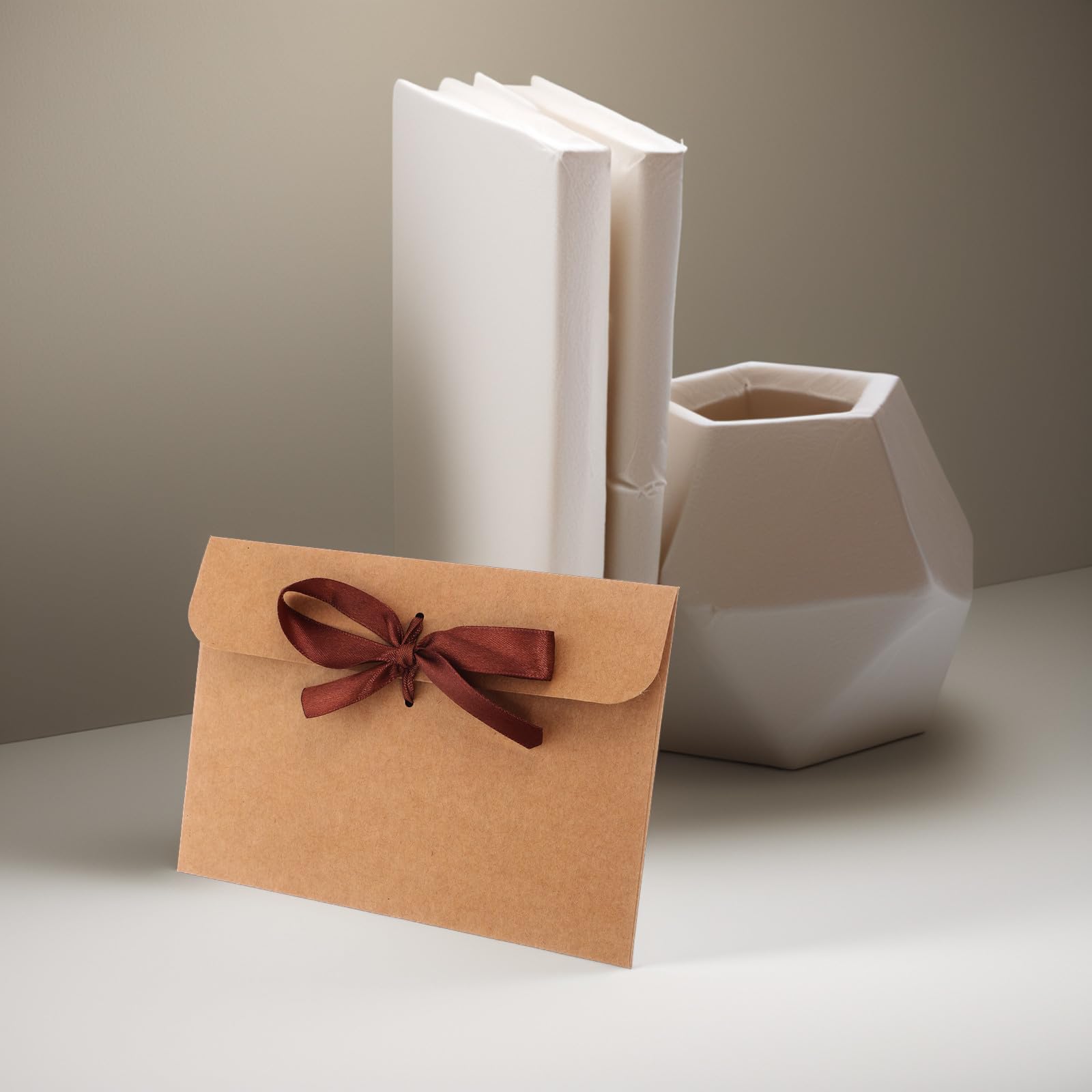 Busta per Cartoline e Biglietti Auguri Retrò con Fiocco 50 Pezzi