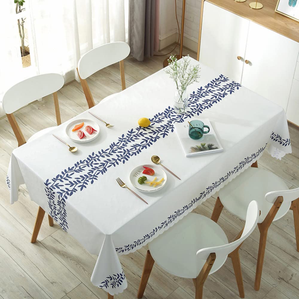 Nappe en plastique PVC rectangle 110x160 cm étanche pour table