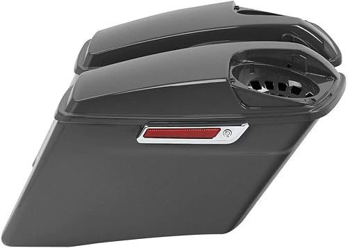 Miniatura 4 de TCT-MT - Alforjas rígidas estiradas de 5 pulgadas y tapas de altavoz para Harley 2014-2023 Touring Road King FLHR, Street Glide FLHX, Electra Glide