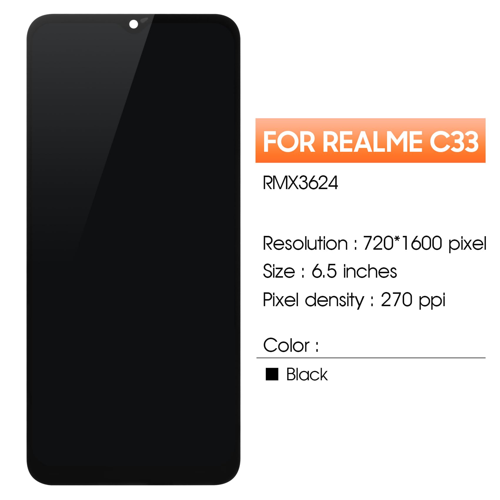 Schermo LCD IPS 6.5" Per Realme C30 E C33 – Assembly Completo Con Touch, Attrezzi E Adesivo, Sostituzione Fai-da-te - 6