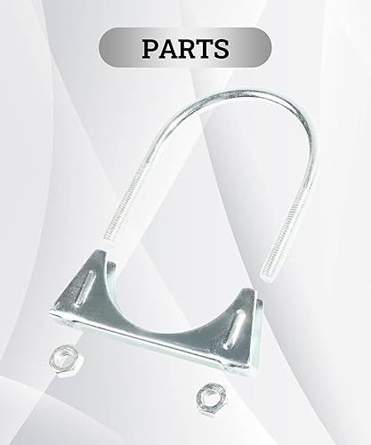Miniatura 3 de Zlirfy Abrazaderas de Escape con Perno en U de 1.75", 2", 2.25", 2.5", 2.75", Abrazaderas de SilenciadorEscape de Metal con Perno en U, Abrazadera