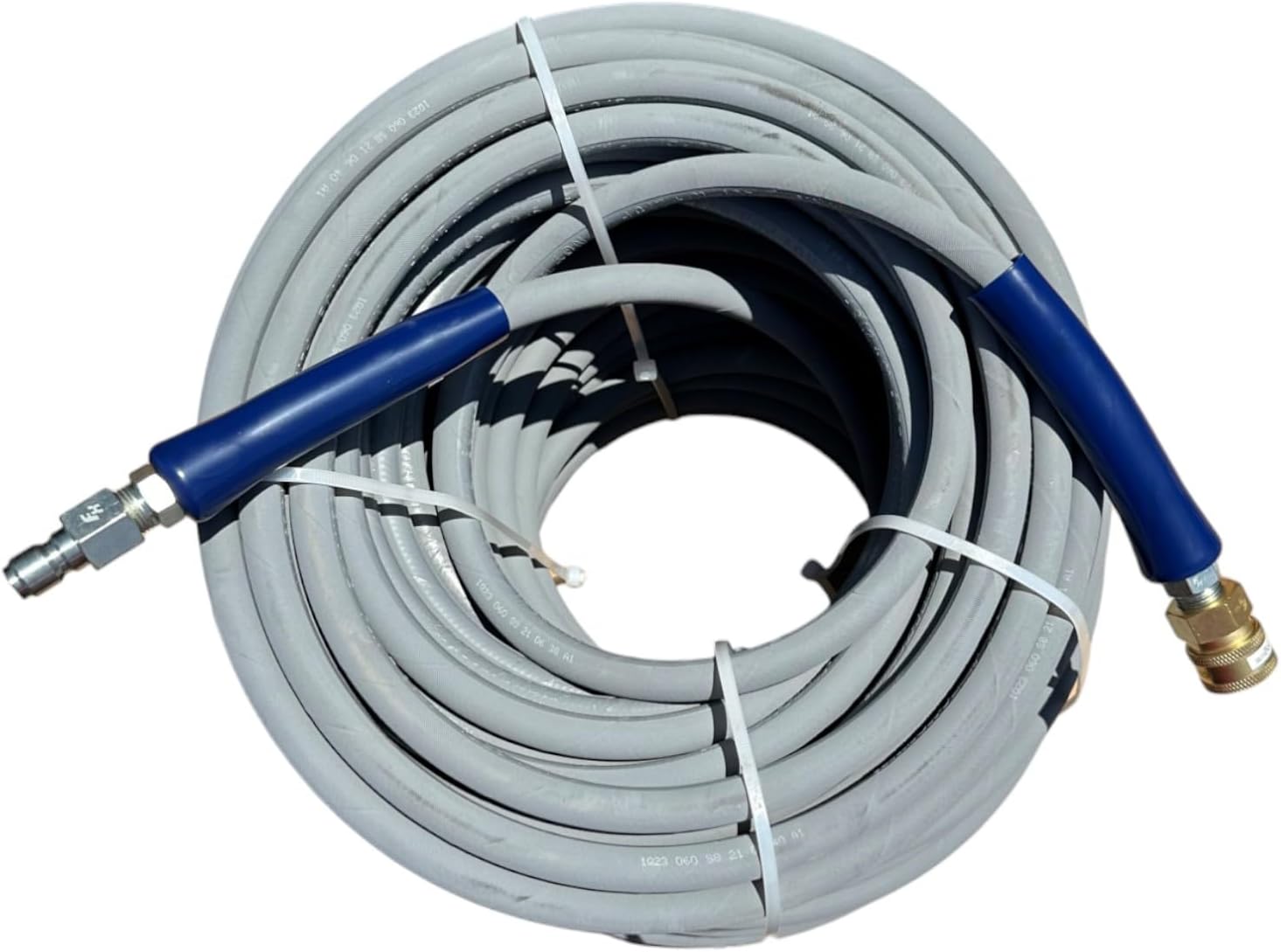 Pressure-Pro AHS290 3/8 in. x 150 ft. 4200 PSI, Gray Pressure Washer Replacement Hose, Non-Marking with Quick Disconnects