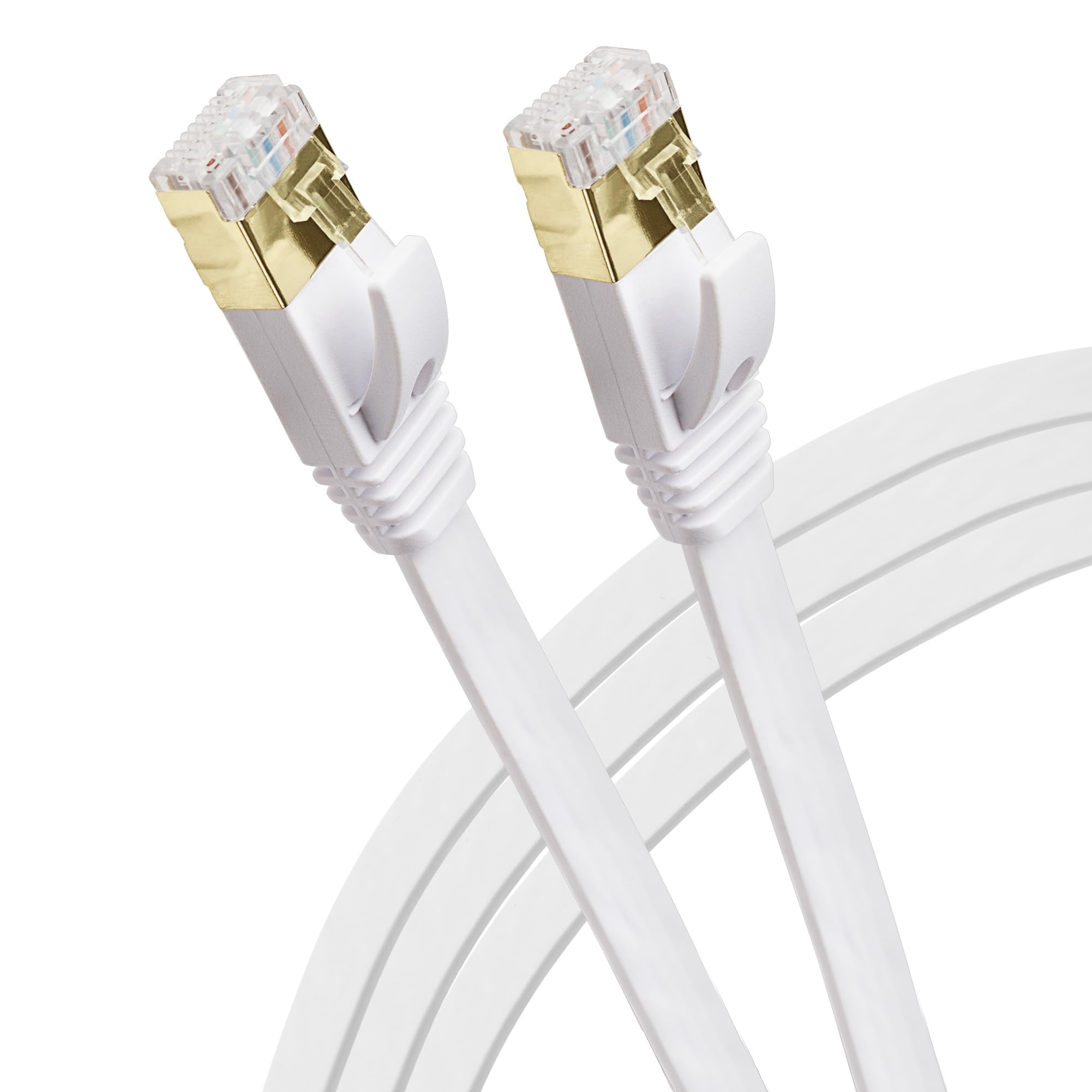 Maplin White Rj45 Cat7 Flat Ethernet Lan Cable - 1M