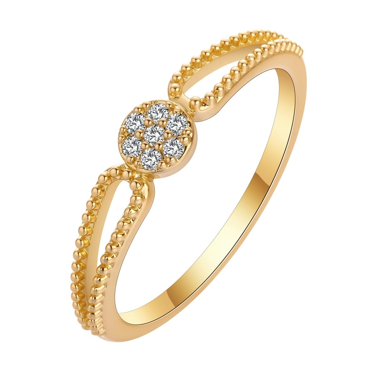 Bague empilable pavée argent bijoux faits à la main quotidiens