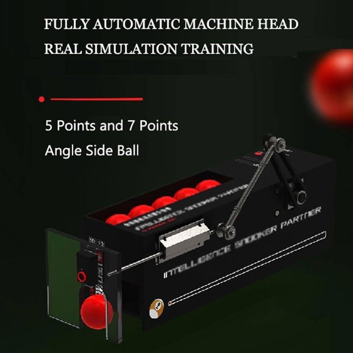JOSBY Macchina per esercitarsi con Palle da Biliardo 600 Pezzi/Ora, Dispenser per sparatutto a 5 Punti, Macchina Automatica per Allenamento con Palle da Biliardo, per la casa