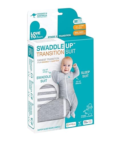 Miniatura 10 de Love To Dream Swaddle UP - Traje de transición 10 TOG gris grande 19-24 libras alas patentadas con cremallera y mangas autorelajantes únicas