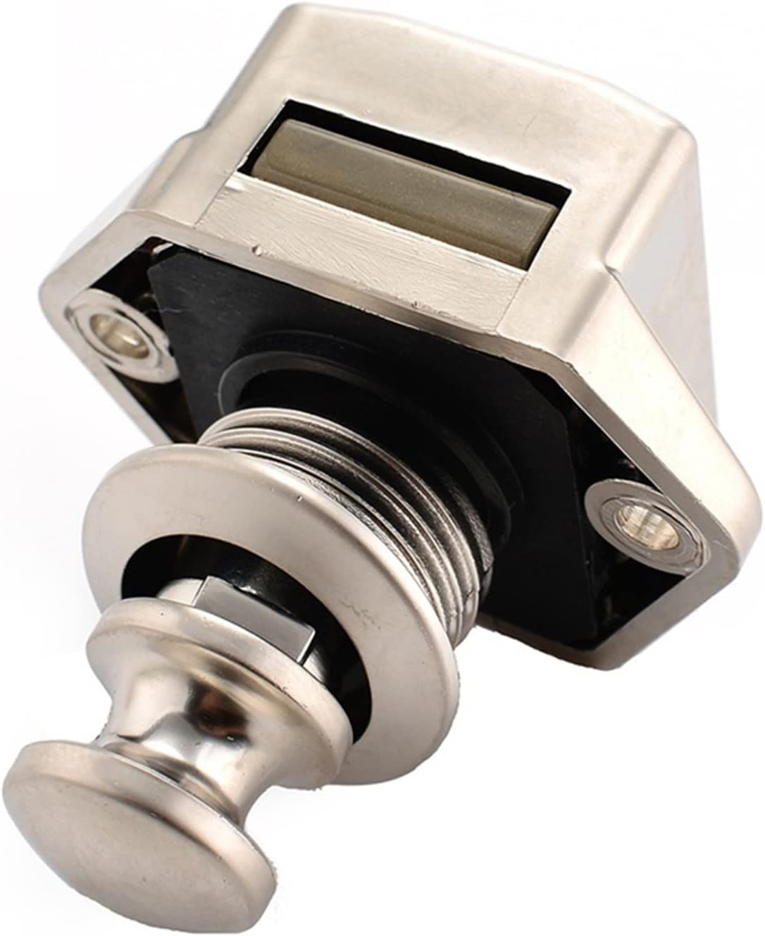 Camper Car Push Lock Diameter 20mm Caravan Boat Motor Home Cabinet Drawer Latch Button Locks for Furniture Hardware 1Pcs(Chrome)