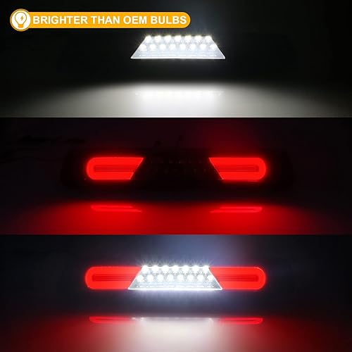 Miniatura 2 de R&F Auto Reemplazo de la lámpara de freno de montaje alto con lente ahumada LED para F150 (2004-2008)Explorer Sport Trac (2007-2010)Mark LT