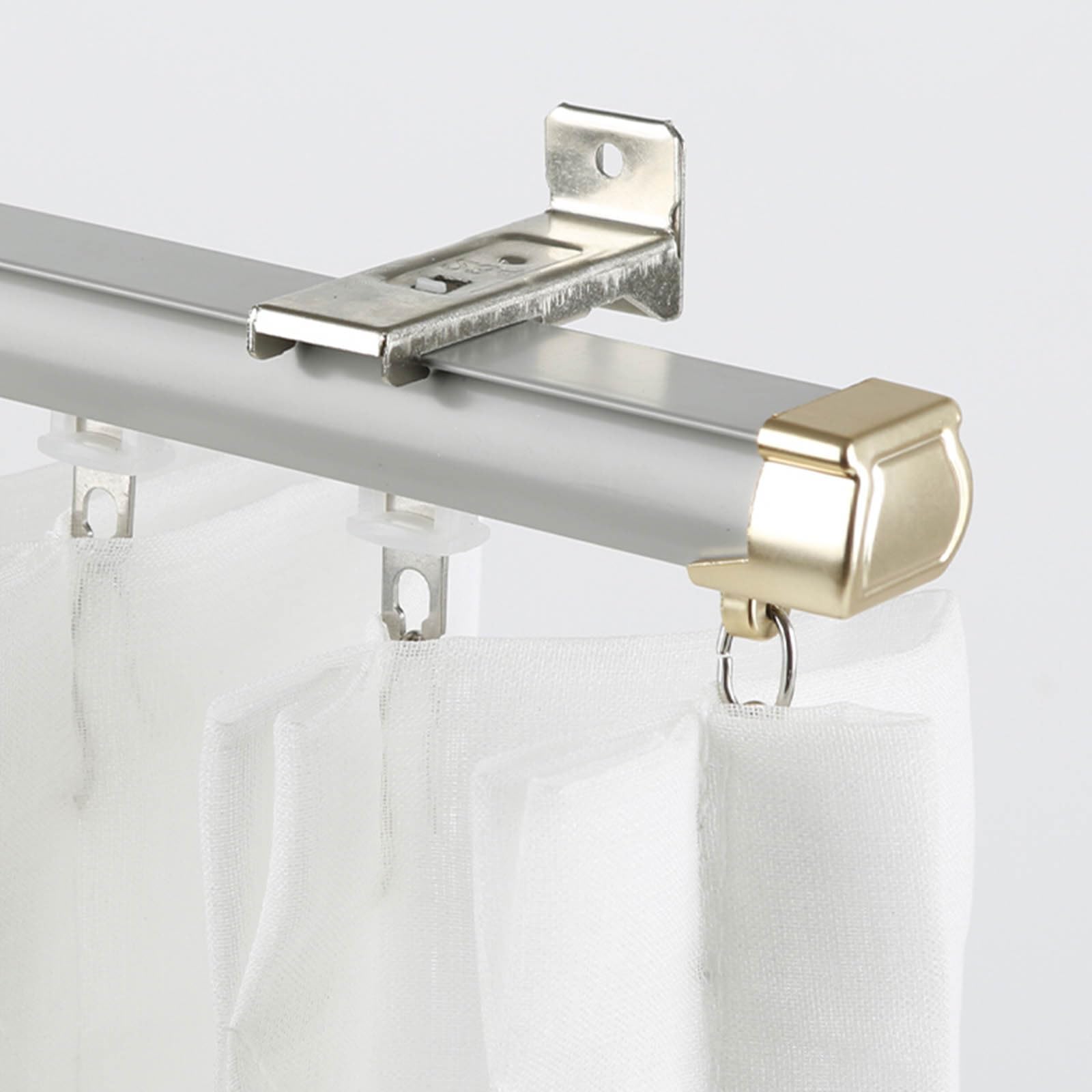 Adjustable Aluminum Sliding Ceiling Rail Track - Side Mount (5ft) for Wall & Ceiling - Ideal for Modern Home Decor & Space Saving Solutions