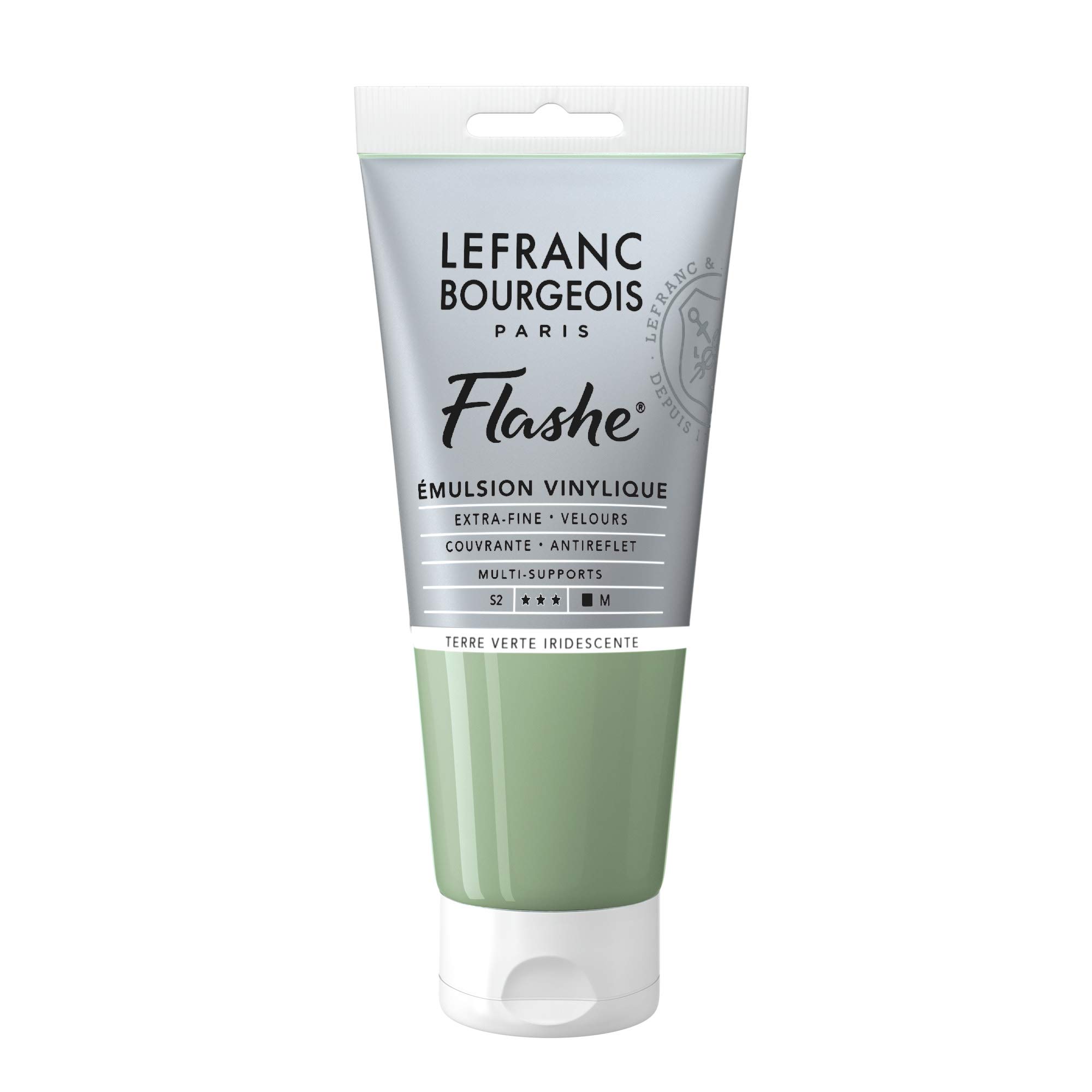 Lefranc Bourgeois Flashe Vinyl Emulsion Paint 80ml Green Earth Iridescent