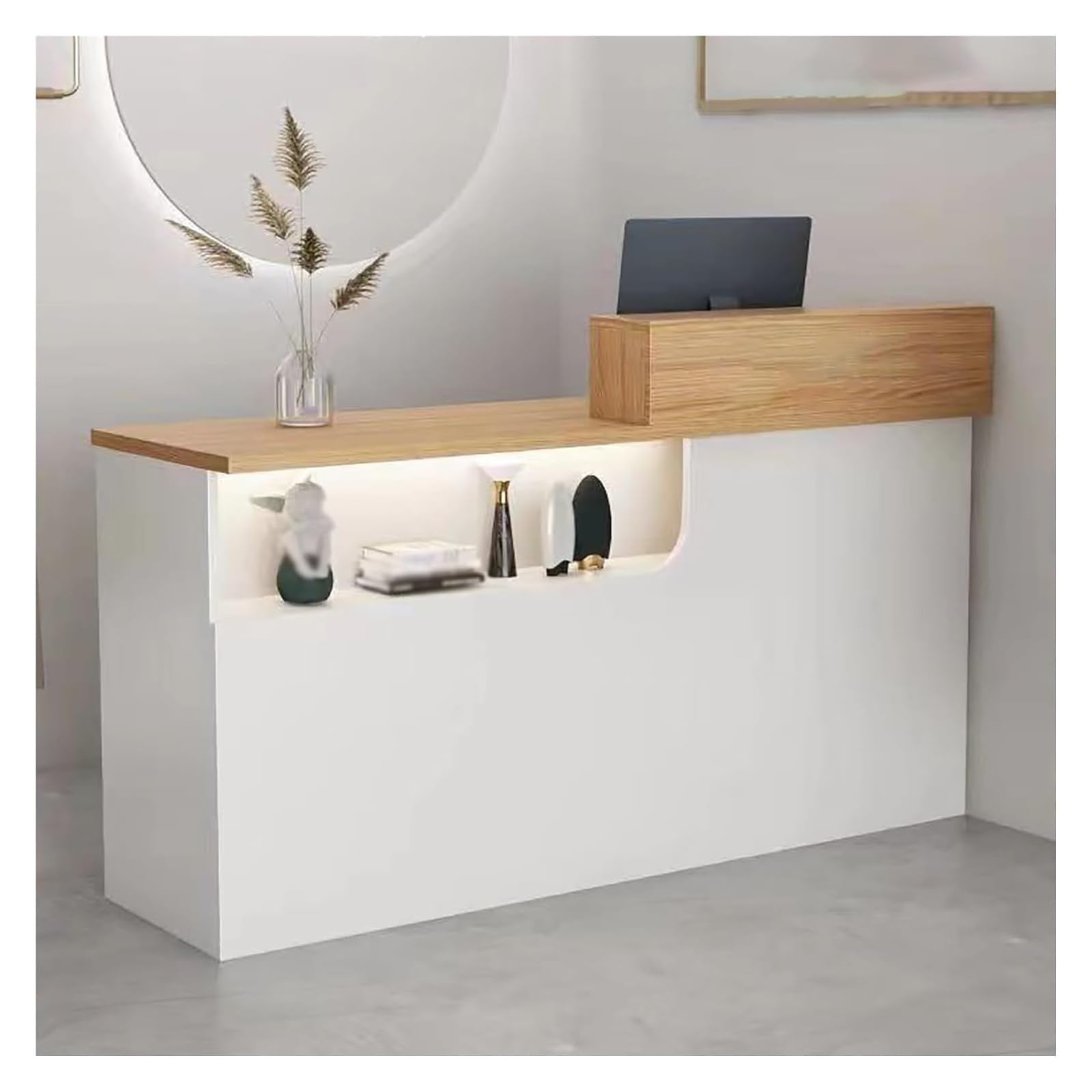 Comptoir de réception Moderne avec tiroirs verrouillables pour Salon, Boutique, Bureau, Hall de Vente au détail, Grande Table de comptoir pour beauté et Clinique