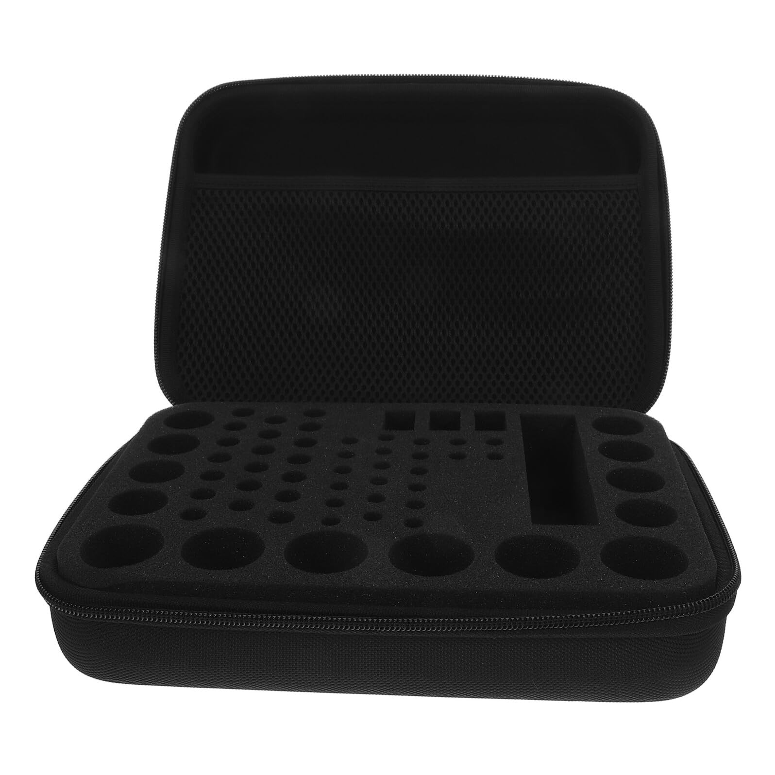 Custodia Portatile per Batterie Aa e Aaa Rivestimento in Spugna, Organizer Compatto per Stoccaggio e Trasporto, Scatola Tasca a Rete per Uso Casa e Ufficio