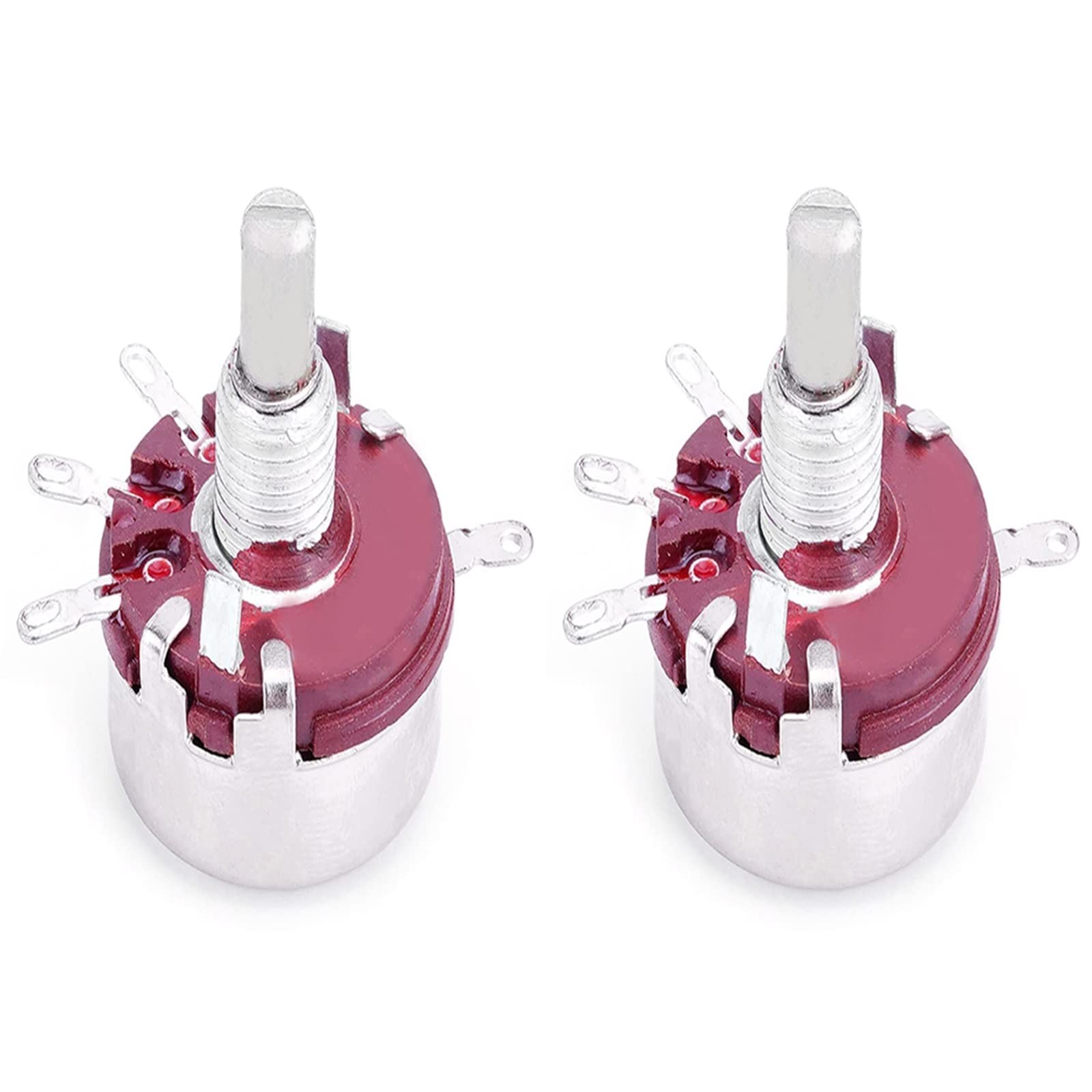 Accesorios de bricolaje Potenciómetros WTH118 de 5 uds., 470-4,7 M Ohm, 4 pines, giro único, película de carbono rotativa, cable enrollado, variable lineal, 10mm, eje de resistencias DIY (Size : 330K