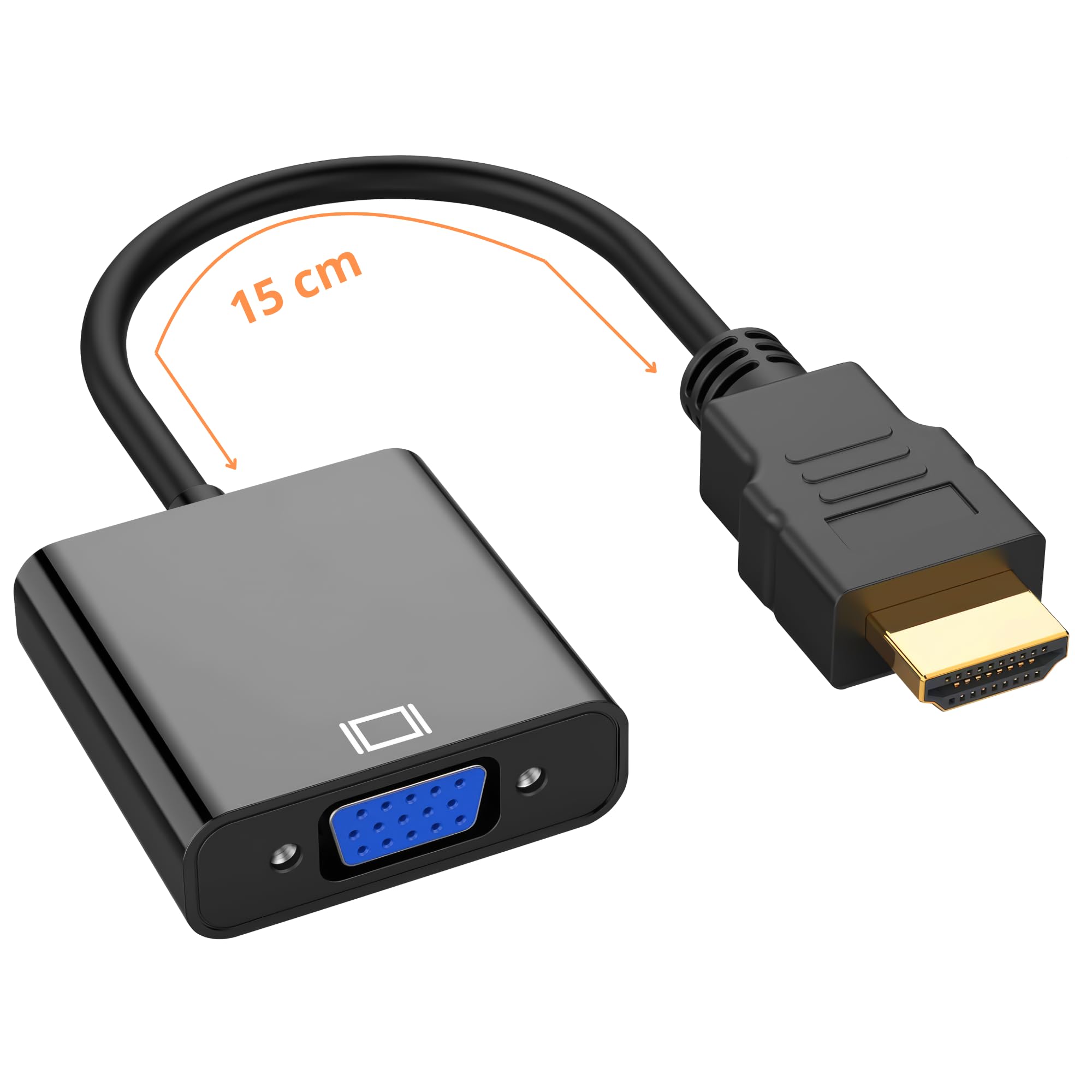 PHONILLICO Adaptateur HDMI vers VGA 15cm pour TV
