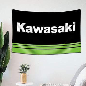 Felizer Motor Fans Flag Compatible with 3x5ft,150D Poly Car Decor For Outdoor Room Man Cave Art Deco, Kawasaki