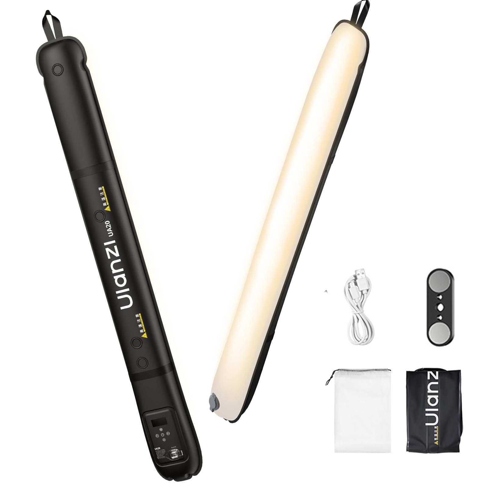 Photo 1 of Ulanzi UA20 20W Bi-Color Inflatable Tube Light, Portable Handheld Magnetic 2700K to 6500K CRI 95+ Air Video Streaming Light 1/4" Mount Photography Lighting Stick