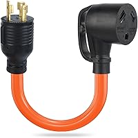 Vista 1 de Adaptador de generador RV de 30 amperios a 30 amperios, adaptador RV de 3 clavijas y 30 amperios, enchufe macho L5-30P a receptáculo hembra TT-30R