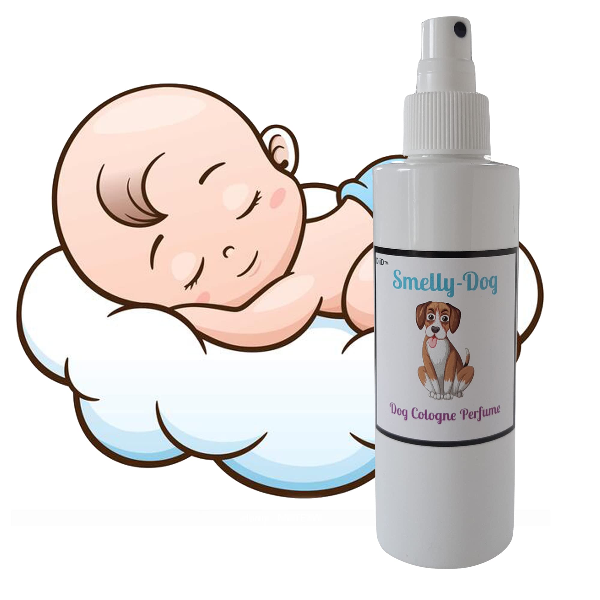 Dog cologne spray Baby Powder scent 200ml DiiD Smelly Dog deodorant baby fresh perfume grooming fragrance deodoriser