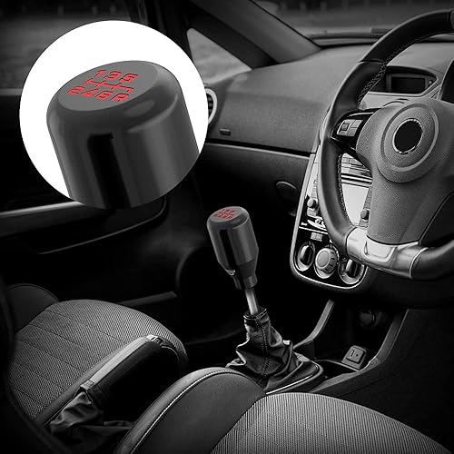 Miniatura 5 de Amazing AUTO (Negro) 6 velocidades con peso manual universal automático palanca de cambios palanca con 4 adaptadores compatible con automóviles