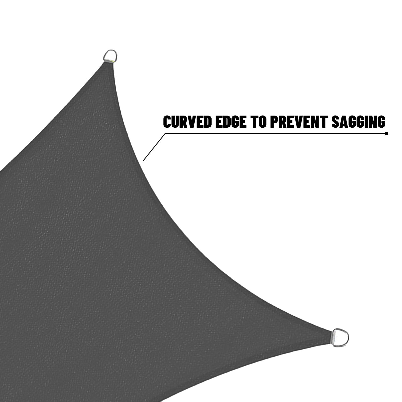 SUNNY GUARD Voile d'ombrage triangulaire de 2,4 x 2,4 x 2,4 m, bloque 95 | Voile d'ombrage pour jardin, terrasse, pergola avec protection UV et pare-soleil rafraîchissant, personnalisable