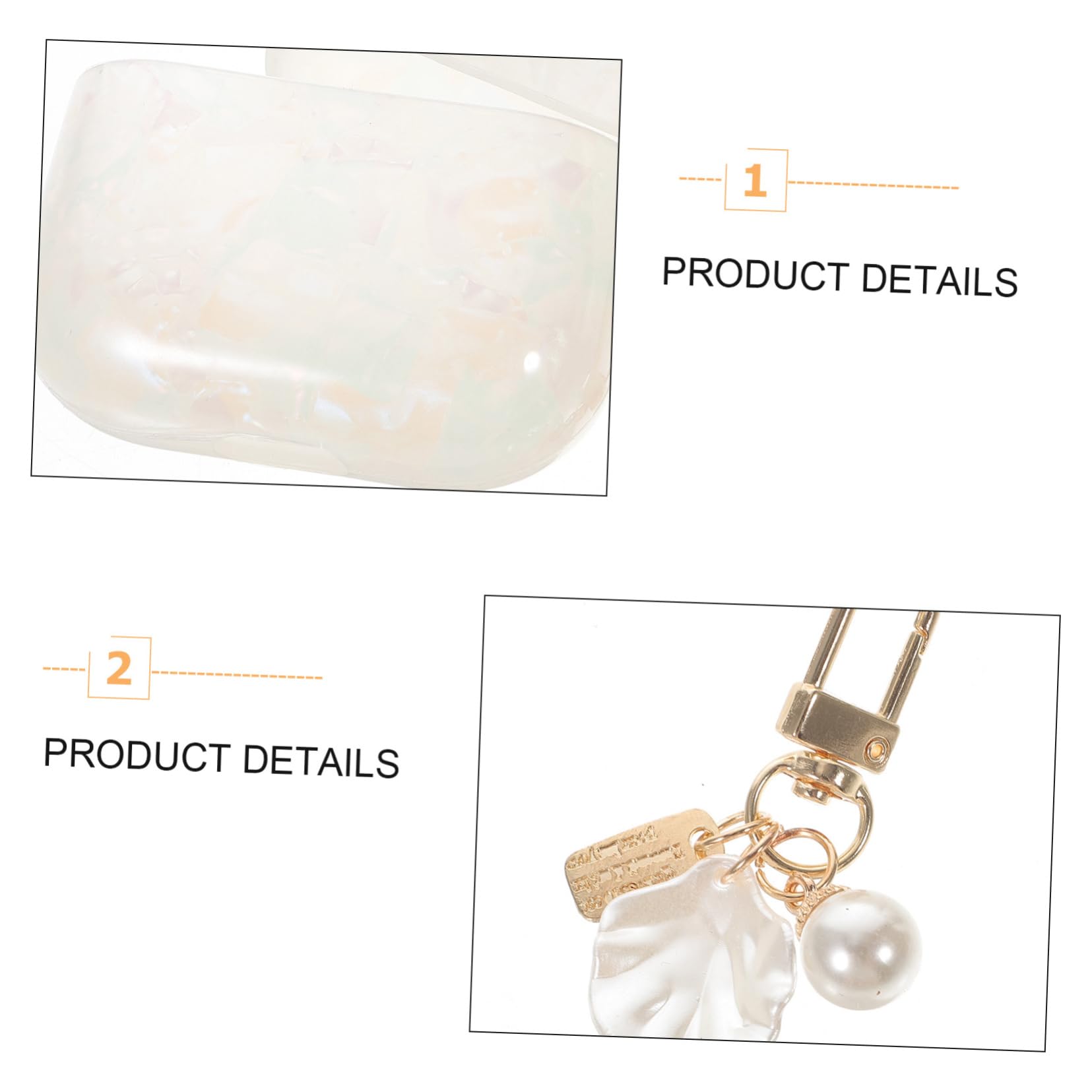 HOMSFOU 5stücke Shell Pattern TPU Schutzhülle Für Weiche Stoßfeste Hülle Mit Ladeöffnung Schützt Vor Kratzern Stößen Und Schmutz Für Earbuds