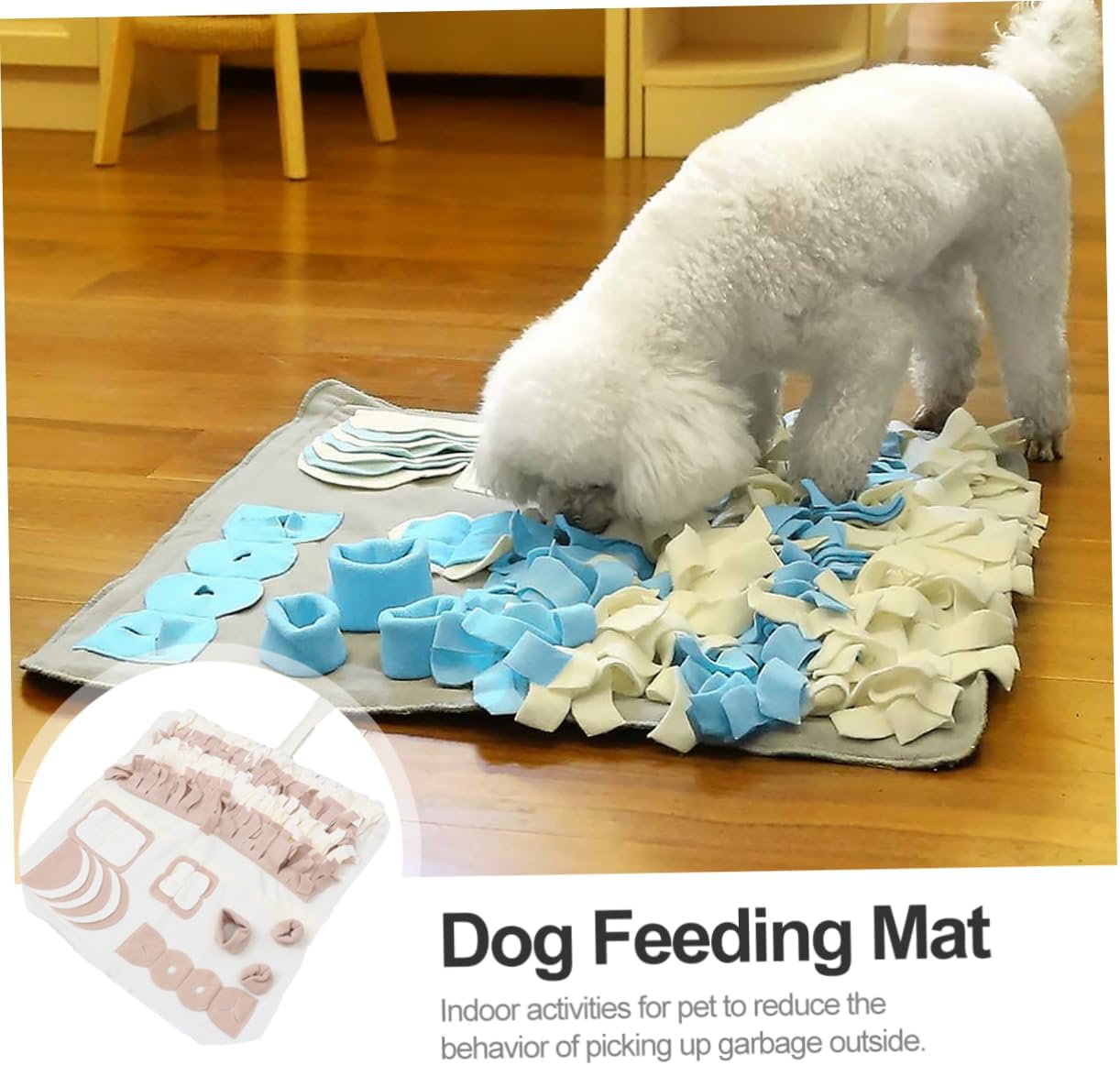 Toddmomy Pet Snuffle Mat for Dogs Interactive Foraging Feeding Blanket Removable Washable Nose Work Training Pad Great for Reducing Stress and Encouraging Play