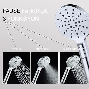 Fause Sürgülü Duş Seti 3 Fonksiyonlu KSS121