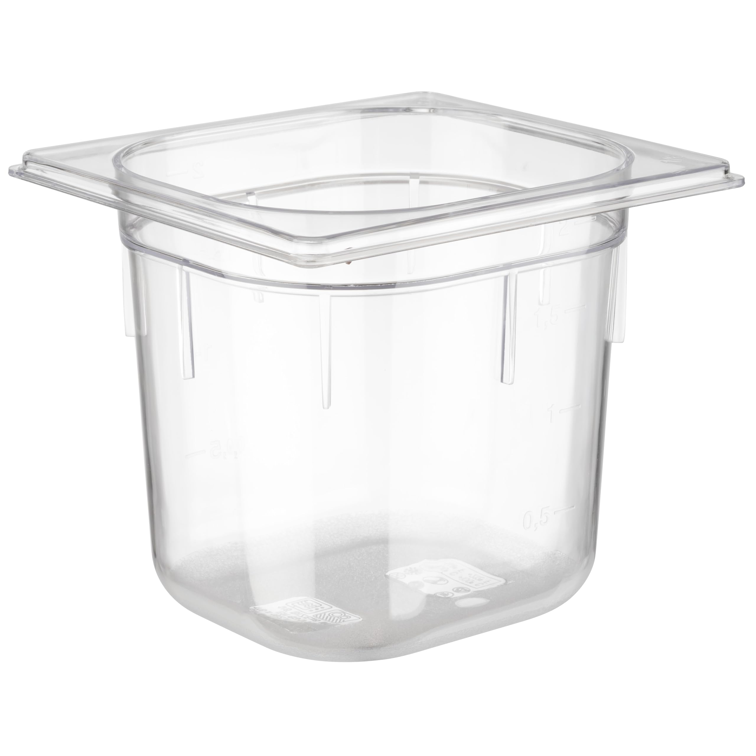 APS 82040 GN 1/6 Polycarbonat Behälter, 17, 6 x 16, 2 x 15 cm 2.2 ltr.