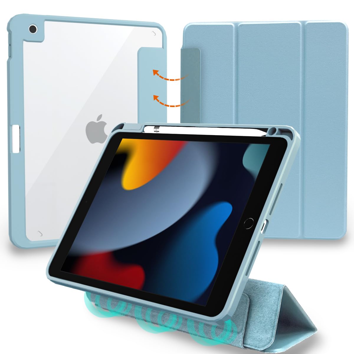 Apple iPad 第9世代本体＋Apple Pencil＋カバー＋フィルム ZENIX DESIGN TECH iPad 第9世代 ケース 第10世代 mini7 A16 M3