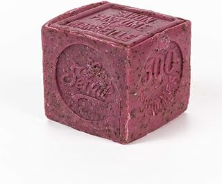 Cube de savon de Marseille - Vignes Rouges broyées - 300g - Marseille soap Cube - Crushed Red Vine