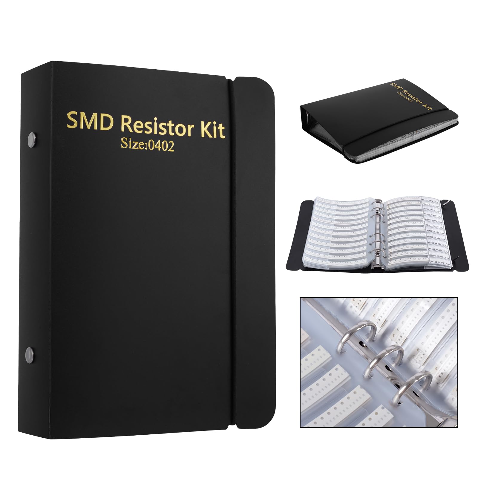 0402 Resistors Kit,1% SMD Resistor Assorted Folder,170value x 50pcs = 8500pcs,Sample Book Kit for Electronic Components. (Resistor-0402)