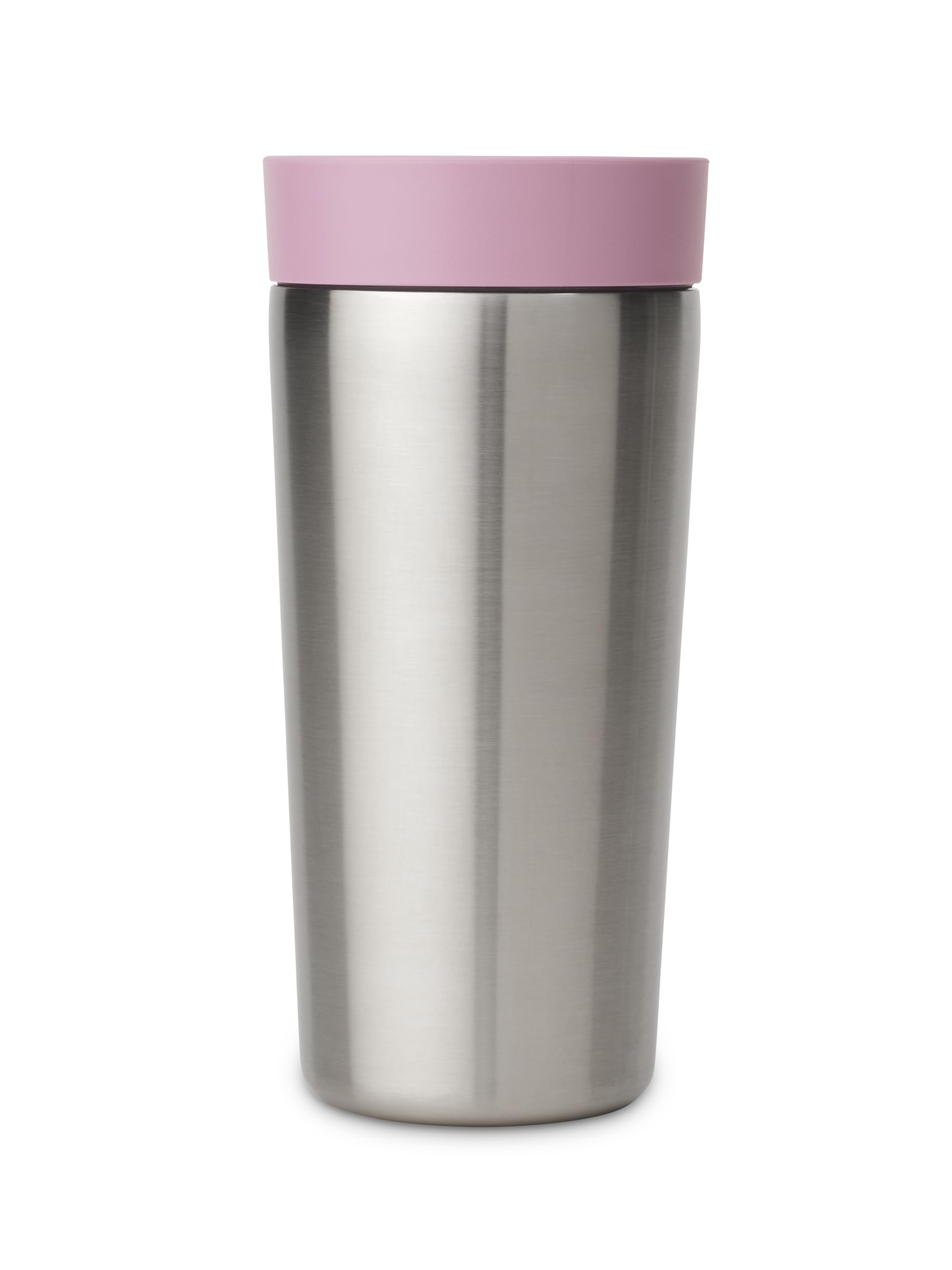 Brabantia - Make & Take Insulated Cup with Smart Click Lid, Stainless Steel Cup Keeps Drinks Hot for 6 Hours, Cold for 8 Hours, Leak-Proof Travel Mug - Lilac Pink, 0.36L