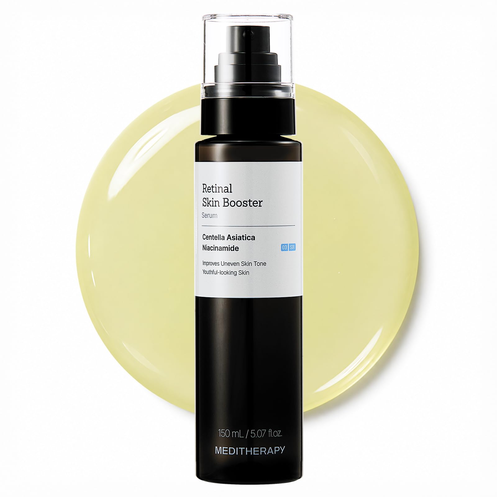 MEDITHERAPY Retinal Skin Booster Serum 5.07 fl oz | Retinaldehyde, Niacinamide, Cica | Korean Hydrating Face & Body Serum for Dull, Uneven Skin, All Skin Types, K-Beauty