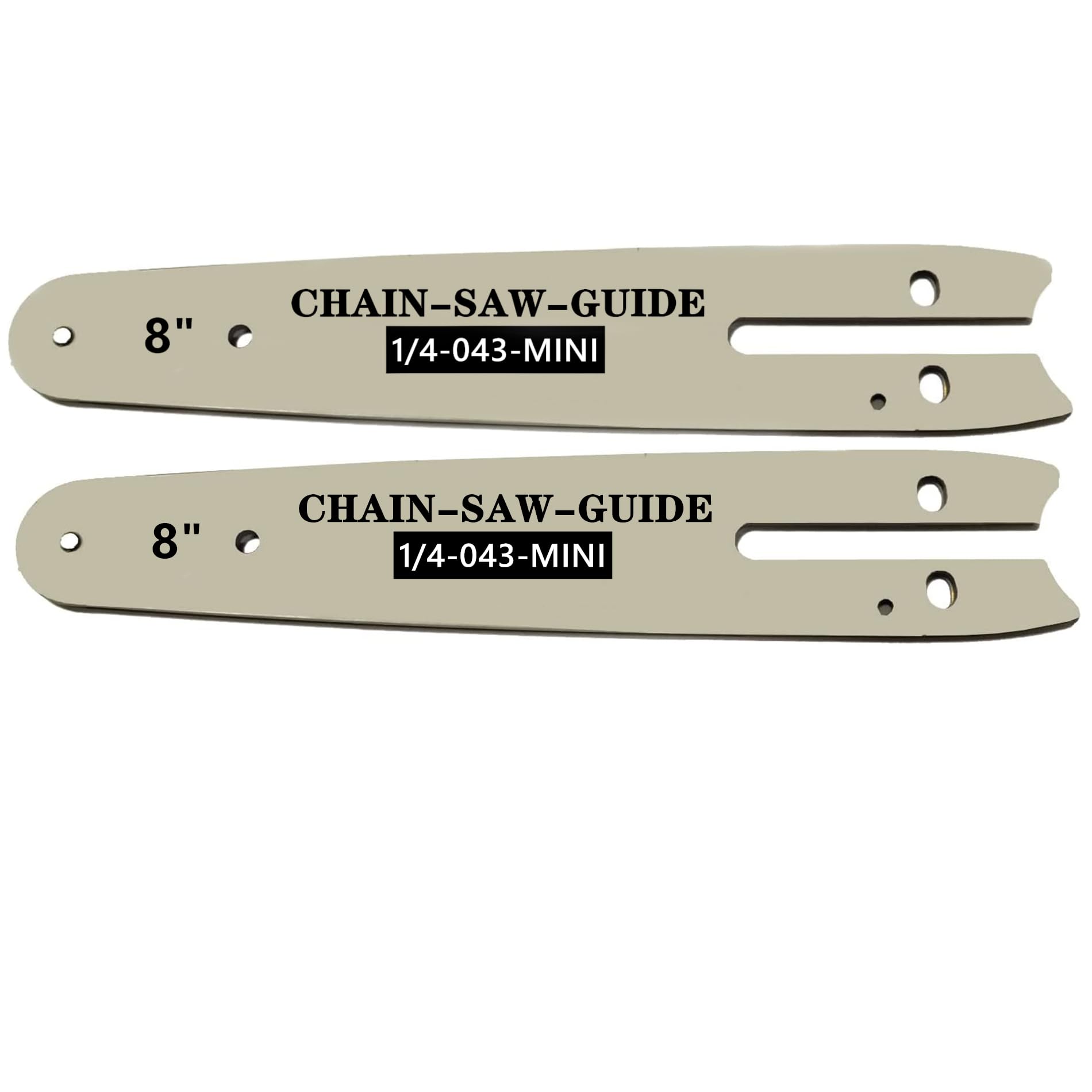 Plaque Guide pour tronçonneuse 2pcs 8 pouces Plaque porte-chaîne pour tronçonneuse mini à main 1/4 8 pouces chaîne 31cm Métal résistant à l'usure Lame de jardin Traitement du bois Pièce de rechange