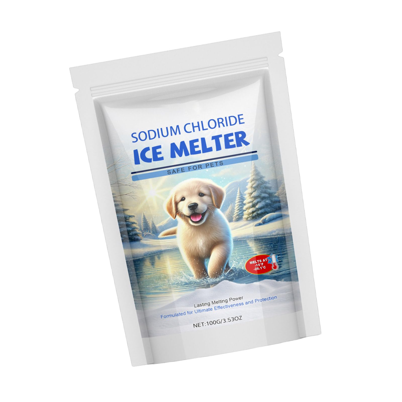 ETAWDE Pet Snow Remover 100g Travel Bottle Ice and Snow Melter Fast Acting Safe and Efficient Pet Snow Melting Agent