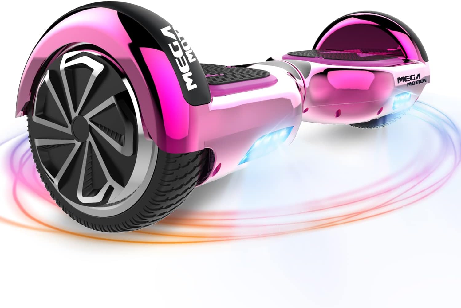MEGA MOTION Hoverboard Go Kart, Hoverboards with Hoverkart for kids, 6.5 Inch Two-Wheel Self Balancing Hoverboard with Bluetooth Speaker, with LED Lights, Gift for Children and Teenager