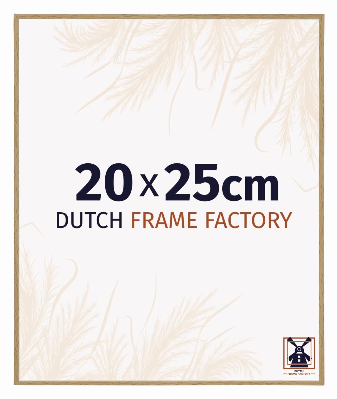Dutch Frame Factory - Picture frame 20x25 cm - Beech Light - Plastic Picture frame with Antireflex Acrylic glass - Photo frame 20x25 cm - Easy