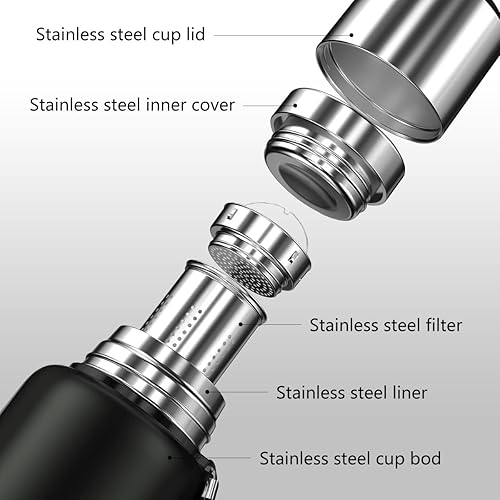 Miniatura 4 de ZUWOZU Coffee Thermos Water Bottle, 64oz Insulated Water Bottle with Handle, Double Walled Vaccum, 1810 Stainless Steel Water Bottles for School