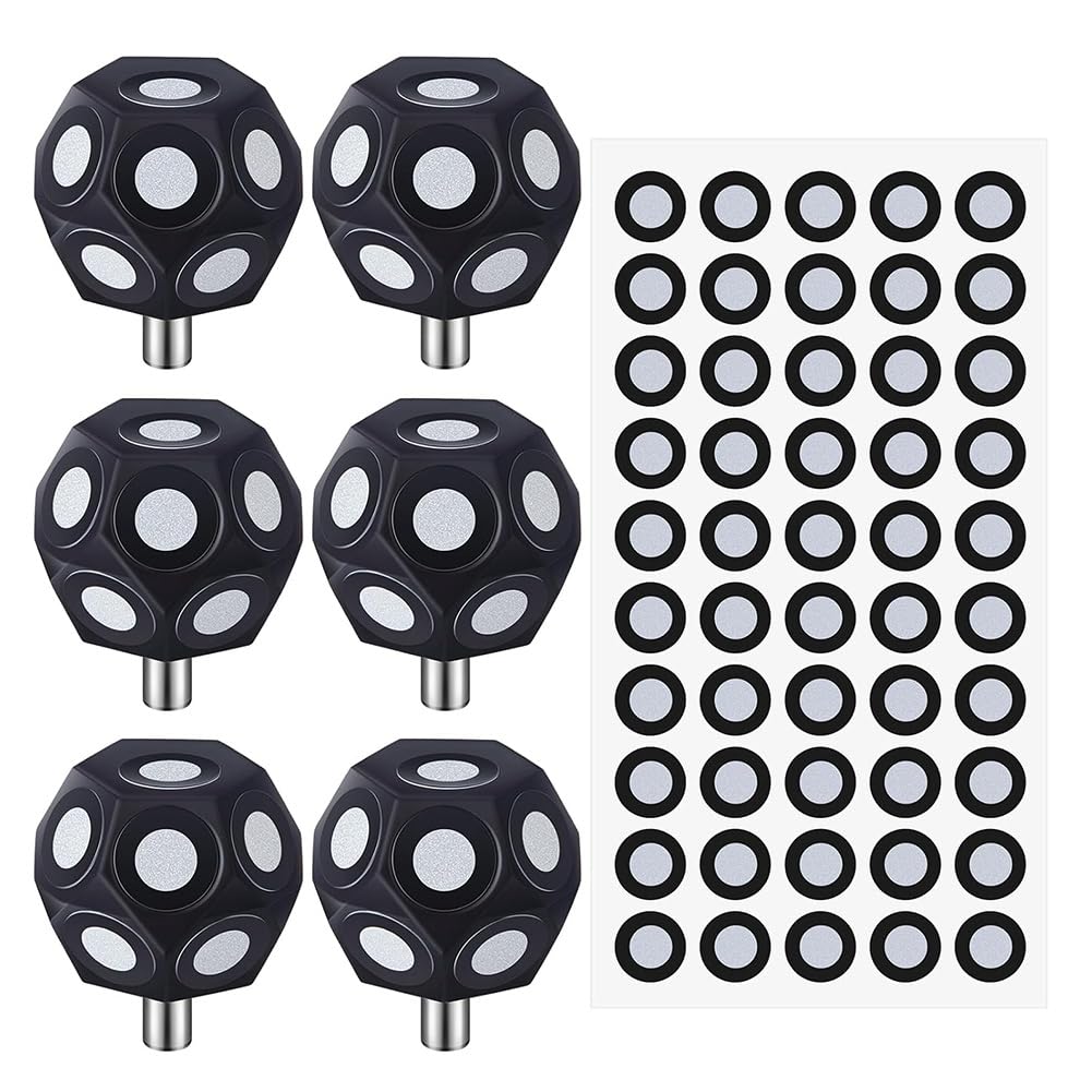 Littimoon 6 Pcs Multi-Angle Marker Set 100 Point 3D Scanner Markers Dot Stickers Scanning -Scanner Turntable Dot