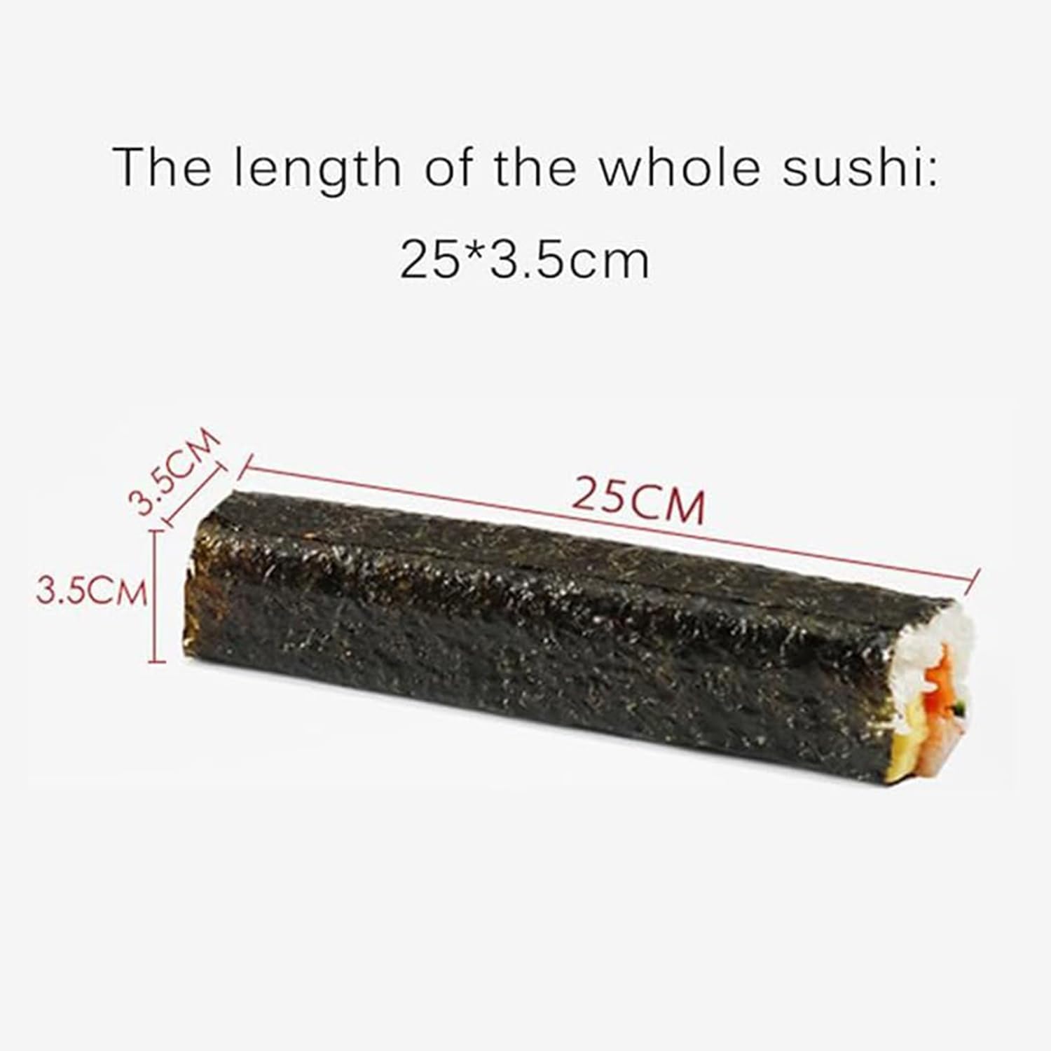 Máquina para hacer rollos de sushi cuadrada de acero inoxidable, manual, para hacer rollos de sushi caseros, tamaño de rollo de 25 x 3,5 cm, alta eficiencia para uso doméstico.