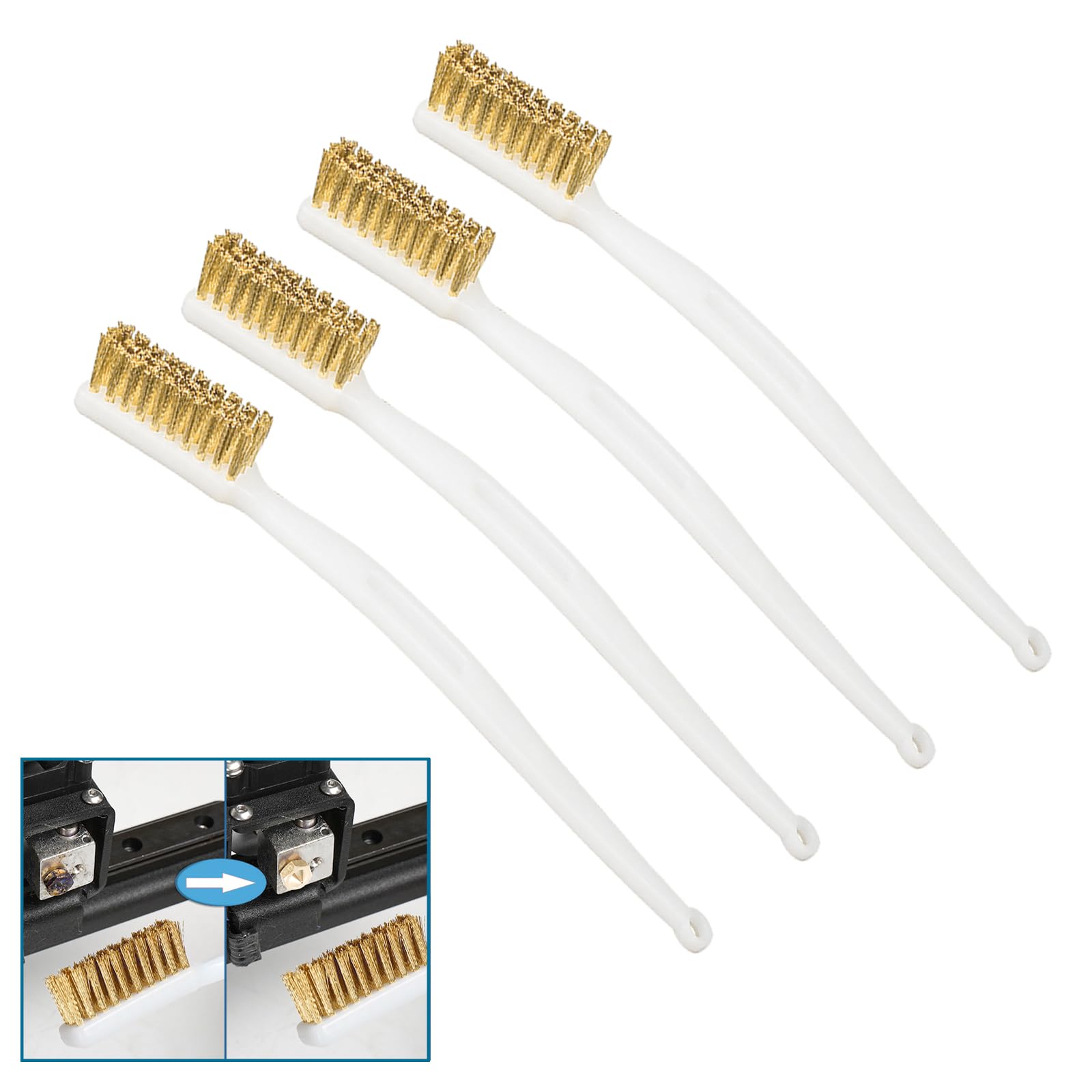 3D-Drucker Düsen-Reinigungsset – 10 Nadeln 0,4 Mm, 2 Pinzetten & 2 Bürsten, Für Verstopfungen & Wartung